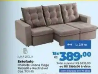 Lojas Becker Estofado ilha bela oferta