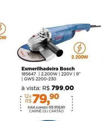 Lojas TaQi Esmerilhadeira bosch oferta