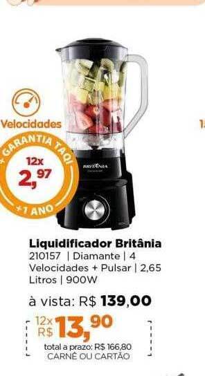 Lojas TaQi Liquidificador britânia oferta