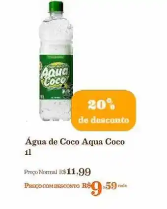 Mercadinhos São Luiz Agua de coco aqua coco 20% de desconto oferta