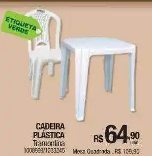 Cadeira plástica tramontina