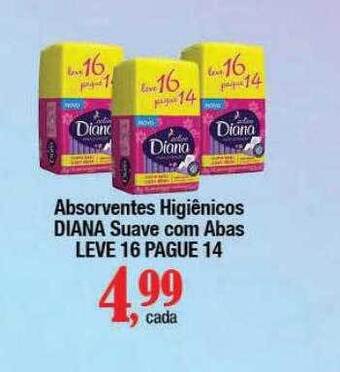 Supermercados Unidos Absorventes higiênicos diana suave com abas oferta
