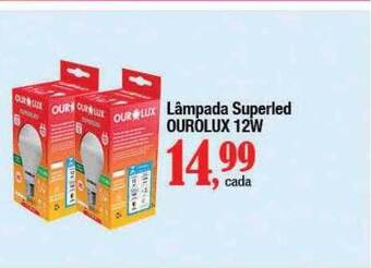 Supermercados Unidos Lâmpada superled ourolux 12w oferta