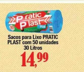 Supermercados Unidos Sacos para lixo pratic plast com 50 oferta