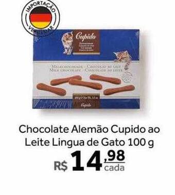 Verdemar Supermercado Chocolate alemão cupido ao leite lingua de gato oferta