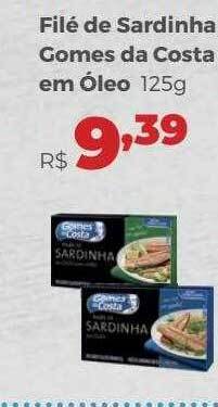 Villarreal Supermercados Filé de sardinha gomes da costa em óleo oferta