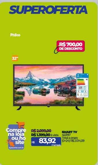 Lojas Certel Smart tv oferta
