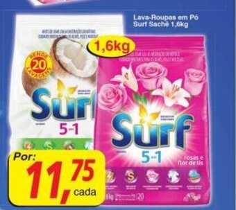 Supermercados Guanabara Lava Roupas em po Surf sache 1.6kg oferta