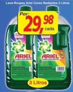 Supermercados Guanabara Lava Roupas Ariel Cores Radiantes 3L oferta