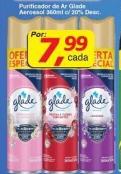 Supermercados Guanabara Purificador de Ar Glade Aerossol 360ml c/ 20% Desc, oferta