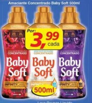 Supermercados Guanabara Amaciante Concentrado Baby Soft 500ml oferta