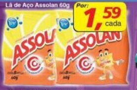 Supermercados Guanabara La de Aco Assolan 60g oferta