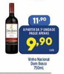 Arena Atacado Vinho Nacional Dom Bosco 750ml oferta