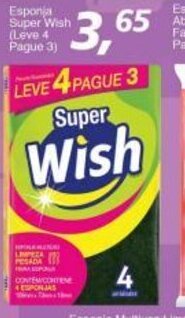 Supermercados Guanabara Esponja Super Wish (leve 4 pague 3) oferta