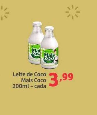 Leite de coco mais coco cada