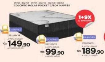 Benoit Colchão molas pocket c box kappes oferta