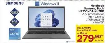 Carrefour Notebook samsung book np550xda-kh2br oferta