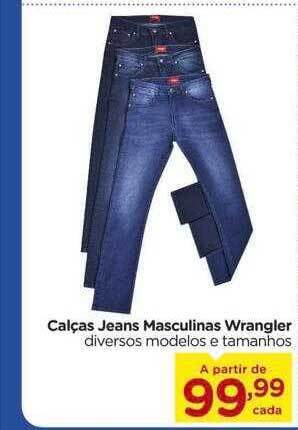 Carrefour Calças jeans masculinas wrangler oferta