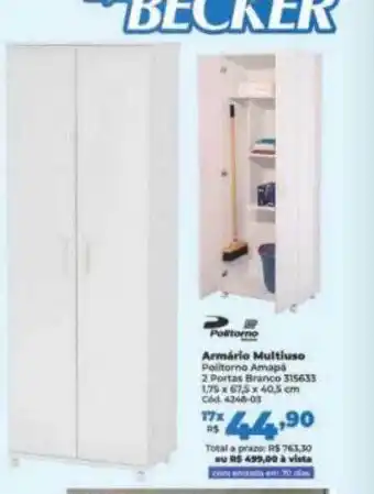 Lojas Becker Armário multiuso poltorno oferta