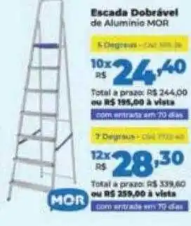 Lojas Becker Escada dobrável de aluminio mor oferta