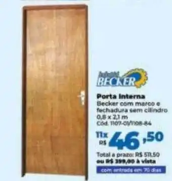 Lojas Becker Porta intera becker oferta