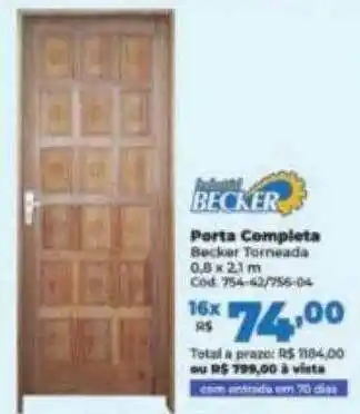 Lojas Becker Porta completa becker oferta