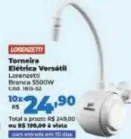 Lojas Becker Torneira elétrica versátil lorenzetti oferta