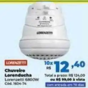 Lojas Becker Chuveiro lorenducha lorenzetti oferta