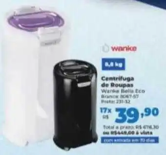 Centrifuga de roupas wanke