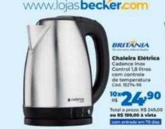Lojas Becker Chaleira elétrica britânia oferta