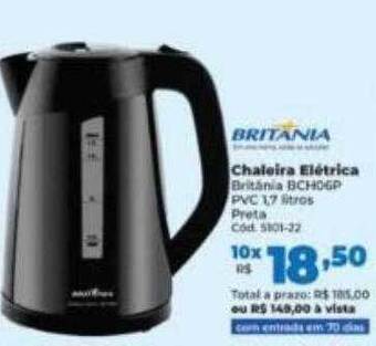 Lojas Becker Chaleira elétrica britânia oferta