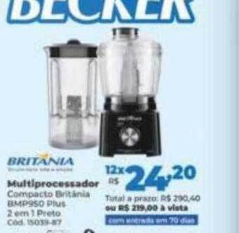 Lojas Becker Multiprocessador britania oferta