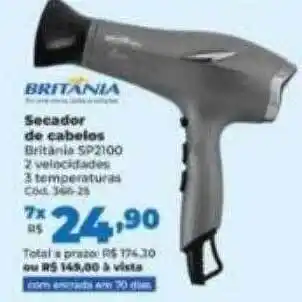 Lojas Becker Secador de cabelos britânia oferta
