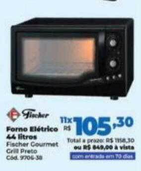 Lojas Becker Forno elétrico 44 litros fischer oferta