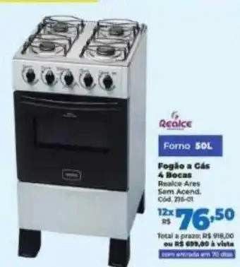 Fogão a gás 4 bocas realce