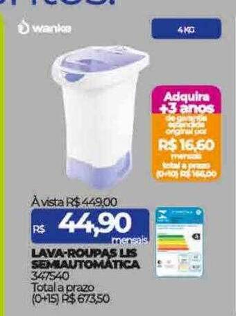 Lava-roupas lis semiautomática
