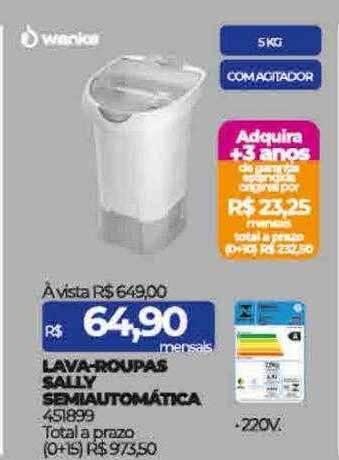 Lojas Certel Lava-roupas sally semiautomática oferta