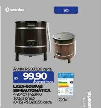Lojas Certel Lava-roupas semiautomática oferta