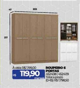 Lojas Certel Roupeiro 6 portas oferta