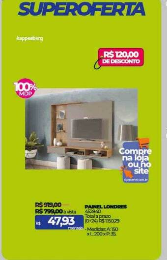 Lojas Certel Kappesberg painel londres oferta