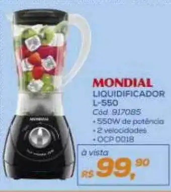 Lojas Colombo Liquidificador l-550 mondial oferta