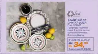 Aparelho de jantar luiza