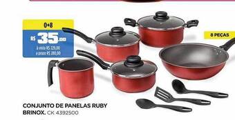 Lojas Koerich Conjunto de panelas ruby brinox oferta