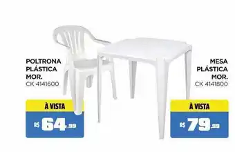 Lojas Koerich Poltrona plástica mor mesa plástica morr oferta
