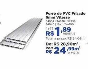 Lojas Solar Forro de pvc frisado 6mm vitesse oferta