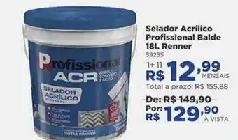 Selador acrílico profissional balde renner