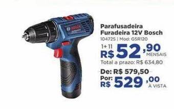Lojas Solar Parafusadeira furadeira 12v bosch oferta