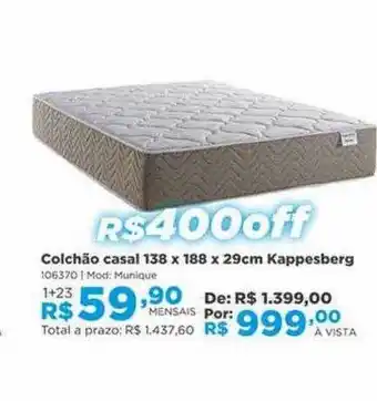 Lojas Solar Colchão casal kappesberg oferta