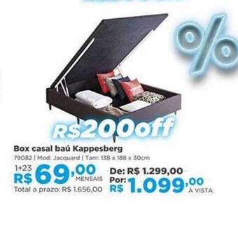 Lojas Solar Box casal baú kappesberg oferta