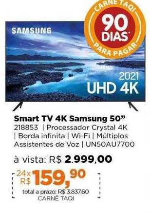 Lojas TaQi Smart tv 4k samsung 50 oferta